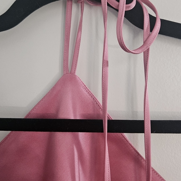 Dynamite Halter Satin Maxi Dress - XXS - Picture 14 of 16